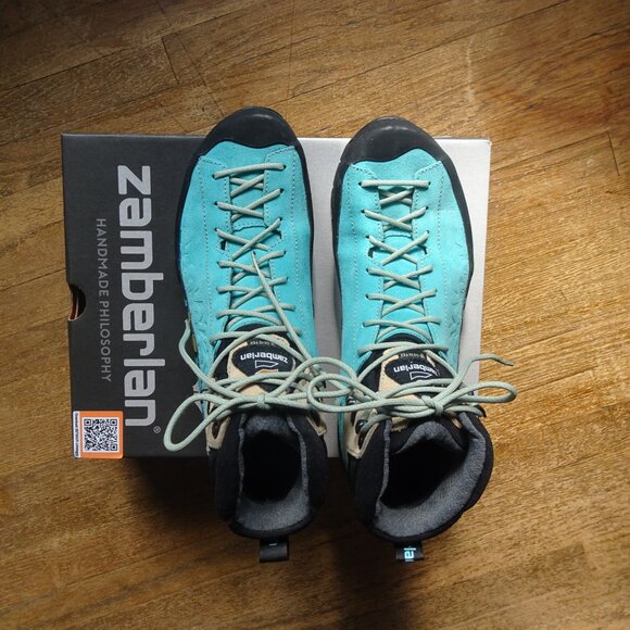 Zamberlan Made in Italy Turquoise Women's Hiking Boots - Picture 2 of 14